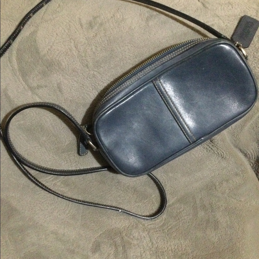 Blue Coach crossbody bag